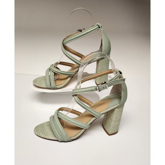 Antonio Melani Gemy Strappy Leather Sandals Mint Green Size 6M - Picture 10 of 14